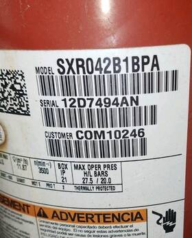 Sxr042b1bpa Alliance Compressors Com10246 Scroll Compressor 208-230v 60 Hz 1 Ph Used R22