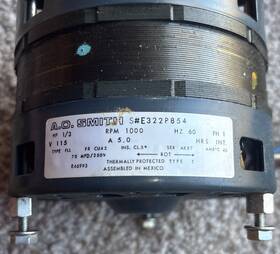 E322p854 Ao Smith A.o. Motor 1/3hp 115v Rpm 1000 60hz 5a 1ph 323p854
