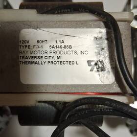 5a149-86b Bay Motor Products Blower Wheel Fd-1 120v 1ph 1.1a Thermally Protected