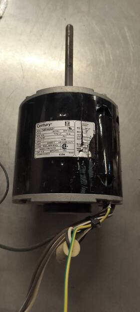F48y46a01 Century 1/2 Hp Electric Condenser Fan Motor 460v 1 1075 Rpm