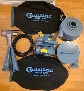 Lv1a Clements Cadillac Quik-vac Cleaner Blower Vacuum Industrial Kit Made In Usa Works