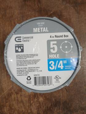 1350532 Commercial Electric Gray Metal 5 Hole