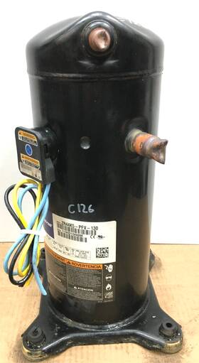 Zr44k5-pfv-130 Copeland Scroll Compressor 208/230v 1 Ph R-22 Used #c126