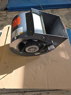 1xjy3a Dayton 1-hp 115v 1ph 2700 Cfm 3-speed Lanair Ductable Blower With Mtr Used