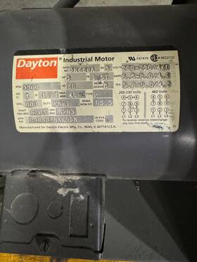 3n668a Dayton Air Handling Fan