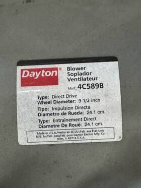 4c589b Dayton Blower Motor