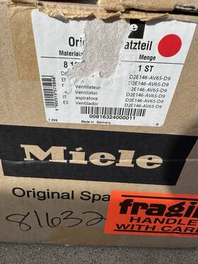 D2e146-av65-d9 Ebm Papst Miele 8 163 240 Centrifugal Blower 2450 M /h 115v