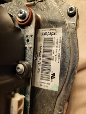 1200-3633-0133 Ebm-papst Rg148/1200-3633-0133 Inducer Fan 115/120v 1 Phase