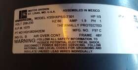 K55hxpss-7301 Emerson Hq1082642em Fan Motor 1075 Rpm Used 4b 88