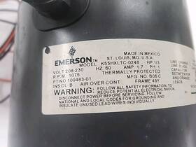 K54hxltc-0248 Emerson Fan Motor 1/3 Hp 208-230v 1075 Rpm 60hz Single Phase