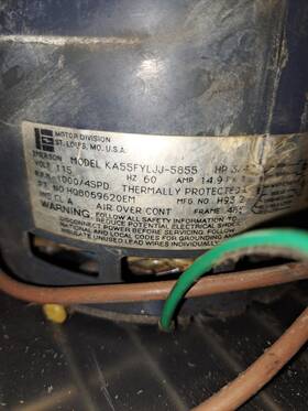 Ka55fyjj-5855 Emerson Blower Motor 3/4hp 1000rpm 4spd 115v Hq8069620em L B6t4