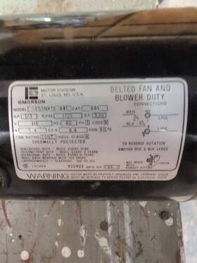 Sa55nxte-841 Emerson Blower Motor 1/3 Hp Belt Drivin
