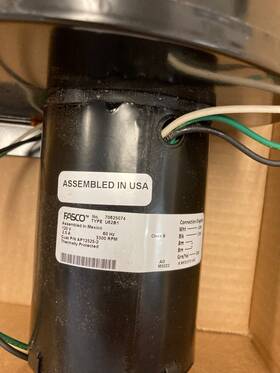 70625074 Fasco Type U62b1 Thermally Protected 120v 2.5 A . 60 Hz