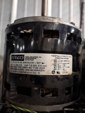 Hq1009053fa Fasco 7126-3233 Furnace Blower Motor 1/2 Hp 1050 Rpm 4spd 115v