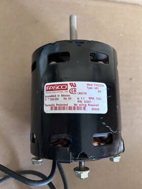 71637216 Fasco Evaporator Motor Black 208/230v Rpm 1550 1.1a
