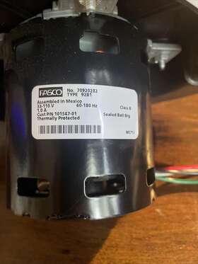 No70920282 Fasco Inducer Motor Type 92b1