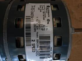 Ge 5-24374-11 Ecm 2.3 5sme39hl0490 1/2hp 1 Phase 120/240v 7.7/4.3a Gray Metal Blower Motor