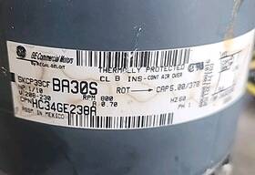 5kcp39cfba30s Ge Fan Motor 1/10hp 208/230 V 800rpm 1ph 60hz Used 4b 6