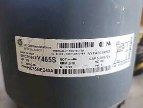 5kcp39efy465s Ge Blower Motor 1/8hp 208/230 V 840 Rpm 1ph 60hz Used 4b 13