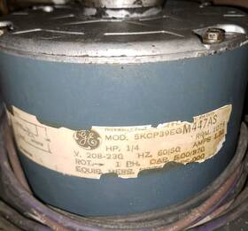 Ge 5kcp39egm447as York Condenser Fan Motor 1/4hp 208-230v 1ph 1075rpm M447