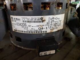 5kcp39fgs342ds Ge Motors Blower Motor 1/4hp 1075rpm 230v 024-25982-000