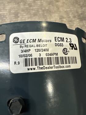 P367966 Ge Oem Ecm 2.3 Dg03 Module 3/4 Hp 10/02/06