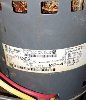 5kcp39rgp749cs Genteq 51-22859-01 Blower Motor 3/4 Hp 115 V 1100 Rpm Used