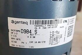 5kcp39mgd984s Genteq Furnace Blower Motor 1/2hp 1075rpm 4spd 1ph 115v #100
