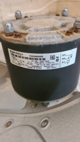 F42aa64a50 Genteq Condensing Fan Motor And Blade 1/8hp 1075 Rpm 208-230v Frame 42y