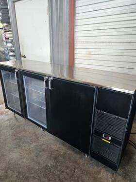 Bb84-r6-lsh Glastender Back Bar Coolerglastender Bb84-r6-door 84 Inch W/ 115v
