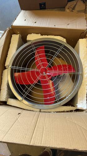 W22l601 Haywhnkn Used 20ftft 220v 370w Workshop Axial Fan Cylinder Pipe Premium 1400r/min