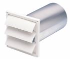 Hs 4w Fantech Plastic Louvered Shutter With Flange Size 650737563912