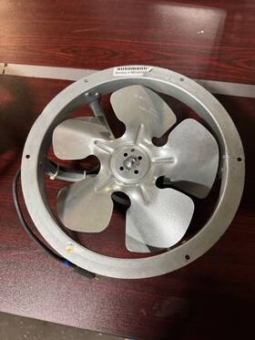M0.4410324 Hussmann Condenser Fan Motor Assembly 5-blade Metal Silver Commercial Hvac