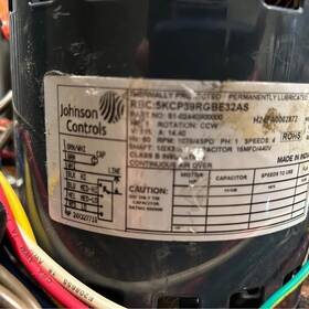 S1-02440900000 Johnson Controls Furnace Blower Motor Part #