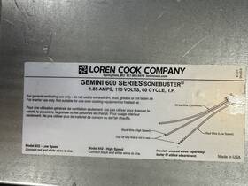 Gcvf340 Loren Cook Gemini 600 Series 1.85 Amps 115v 60 Cycle T.p