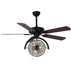 Lt451751 Industrial Chandeliers Fan Antique Black Brown Lights Vintage 614961829602