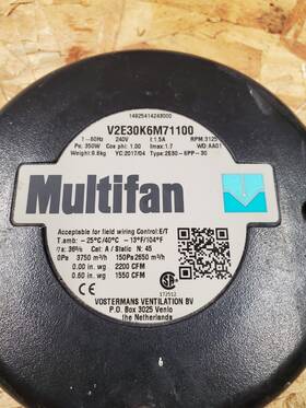 V2e30k6m71100 Multifan Exhaust Fan 12 In 240v