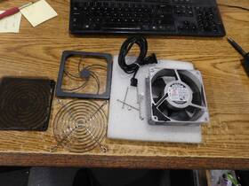 R87f-a3a15hp Omron Model Axial Fan With Power Cord And Grills. Tested Good
