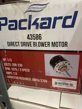 43586 Packard Genuine New In Box Direct Drive Blower Motor