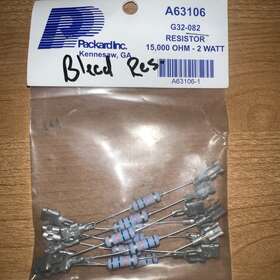 A63106 Packard Capacitor Resistor With 1/4 Inch Female Terminals Pack Of 9 Nos