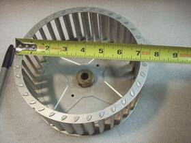 B631-150s Revcor Vtg. Duo Therm Rv Roof Air Blower Wheel 7-7/16 Inch Od W 3-1/8 1/2 Bore