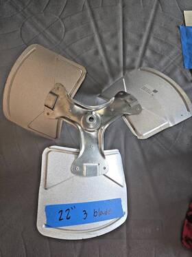 70-101323-19k Ruud Rheem 3-blade Fan 22 Inch Od Ccw 1/2 Bore 28 Pitch