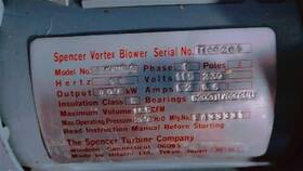 Vb-70ws-g Spencer Vortex Blower 1.5 Hp Motor