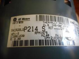 5kcp39lgp214s Trane 21a309660p01 Ge Motors Blower Motor 1/2hp 208/230v