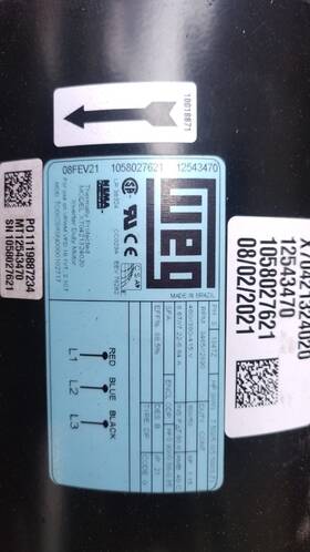 Mot16311 Trane M#gbc300 25 Ton Rtu. Blower Motor With Pulley. Part#mot16311
