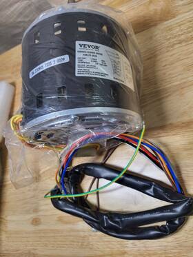 Msfgjdjg12hp5htvlv7 Vevor Furnace Blower Motor 208-230v 1075rpm 5 Speeds 48 Frame 1 Phase 1/2 Hp