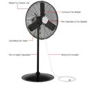 Virti8292454 Streamline Industrial Misting Fan Commercial Pedestal Oscillating Speed Cfm