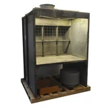 64 1/4" X 62 1/8" 86 Paint Booth W/ Dayton 5K192C Motor 1/3 Hp 115VAC. Fixed Price $2999.99.