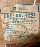 1/4HP Fan Blower Motor Emerson S60CXSFB-4252 Rebuilt & Tested. Fixed Price $50.00.