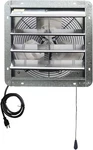 14" Wall-mounted Exhaust Fan With Thermostat 3 Speeds, 850 Cfm, Silver. Fixed Price $213.99.